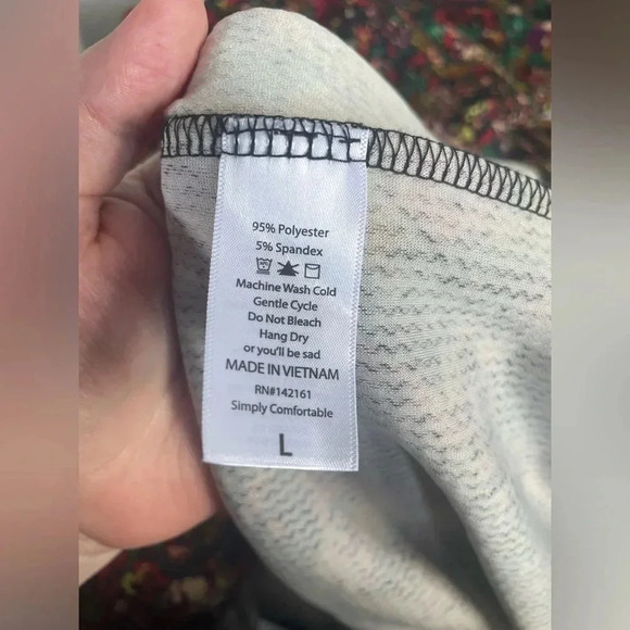 LuLaRoe Dark Rose Amelia Dress Rare Print Pleated Pockets Size Large 14/16 0188 - Picture 11 of 12